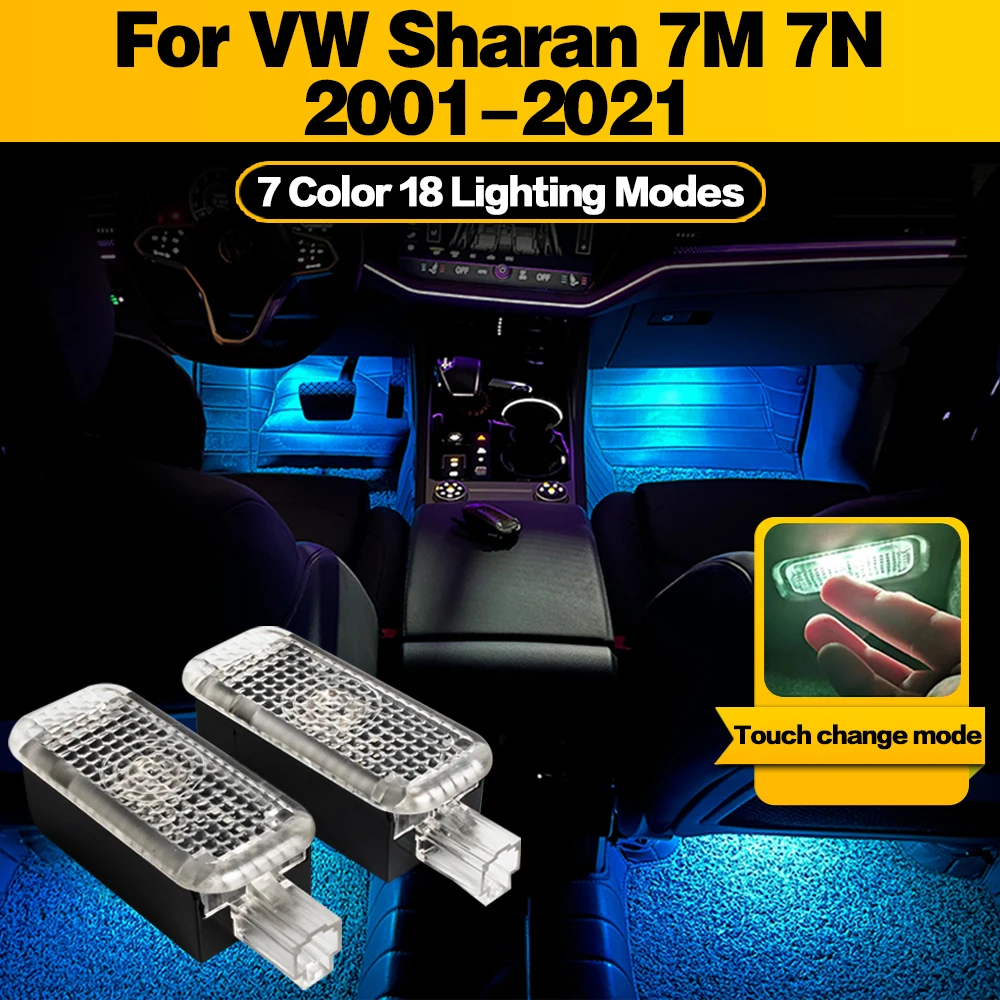 

LED Atmosphere Lamp Car Footwell Light Interior Decoration For VW Sharan 7M 7N 2001 2002 2003 2004 2005 2006 2007 2008 2009-2021