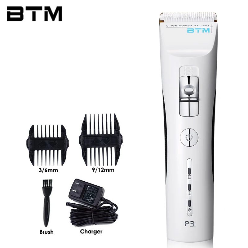 BTM P3 Super Quite Professional Rechargeable Hair Clipper Hairdressing Barber Tools Hair Trimmer Cutting Shaving Machine