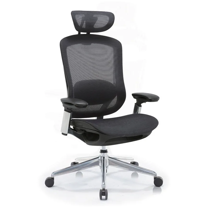 Office furniture: aluminum alloy bracket lumbar support for large work class computer chairs