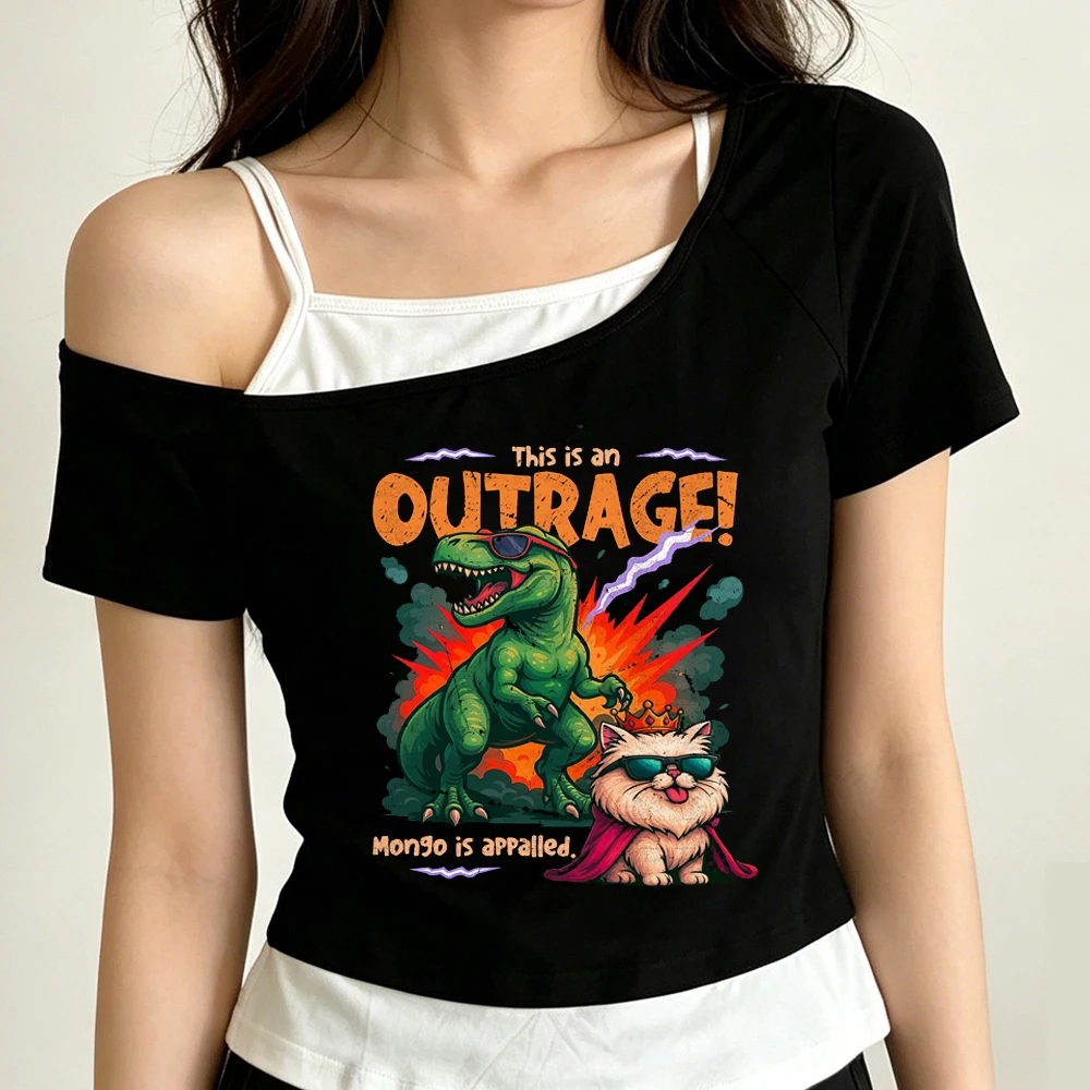 Dungeon Crawler Carl cropped top female baddie y2k gothic anime cheap tshirt cutecore grunge gyaru cheap graphic