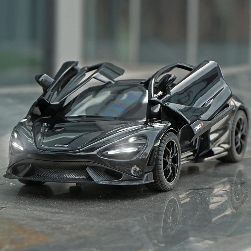 1:32 Mclaren 765LT Supercar Series Metal Alloy Diecast Model Car Fine Decorative Ornaments DIY Self Designed Gifts For Boyfriend