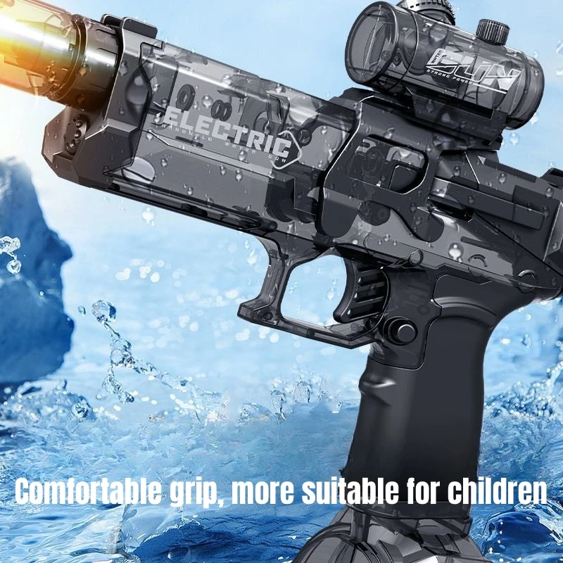 Nieuw elektrisch automatisch waterpistool met lichte sprays Water Continu hogedruk Hoge snelheid Krachtig Ice Blast Waterpistool Speelgoed