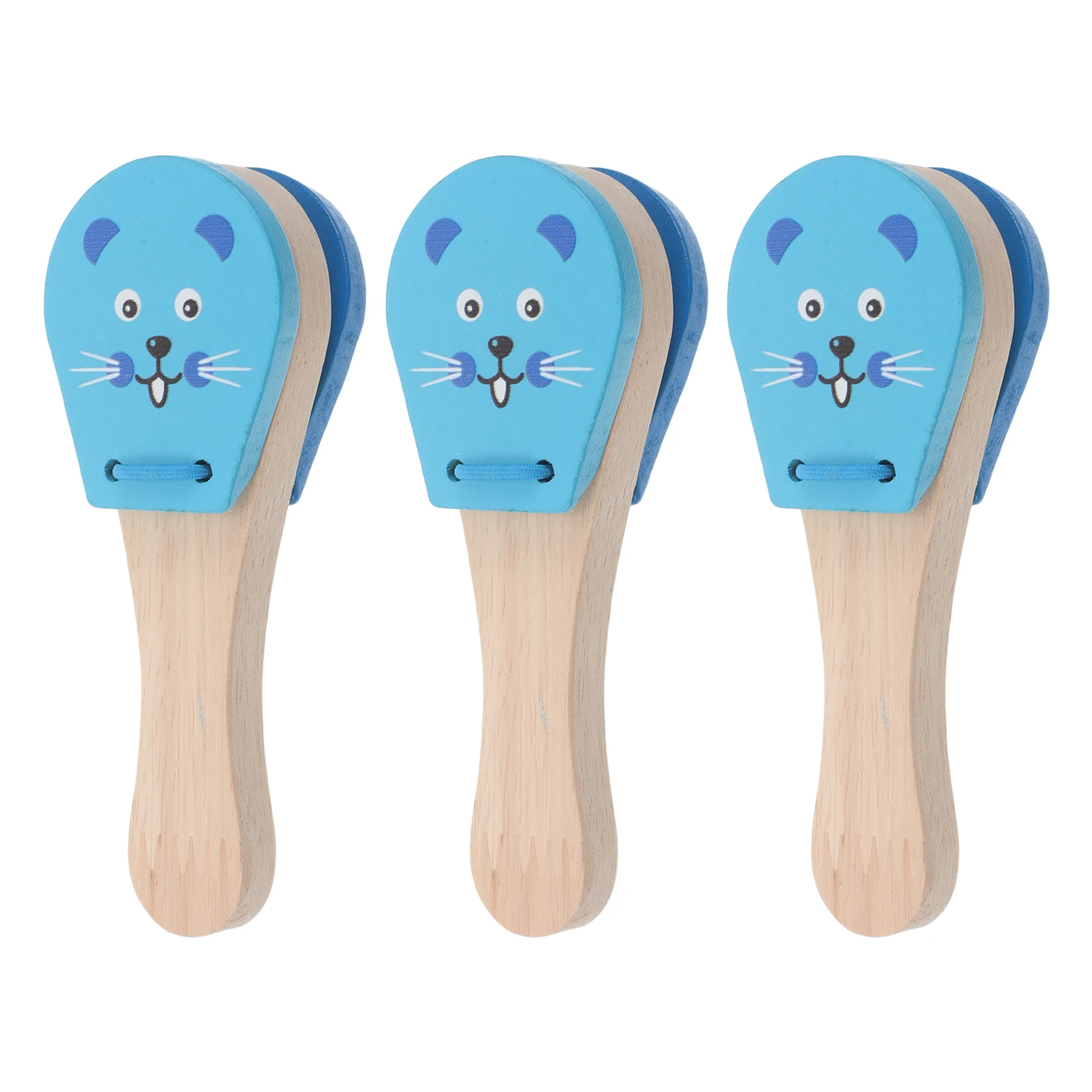 

3 Pcs Children's Wooden Speaker Board Maracas Hand Percussion Rattles Musical Instruments for Kids Gift Toy