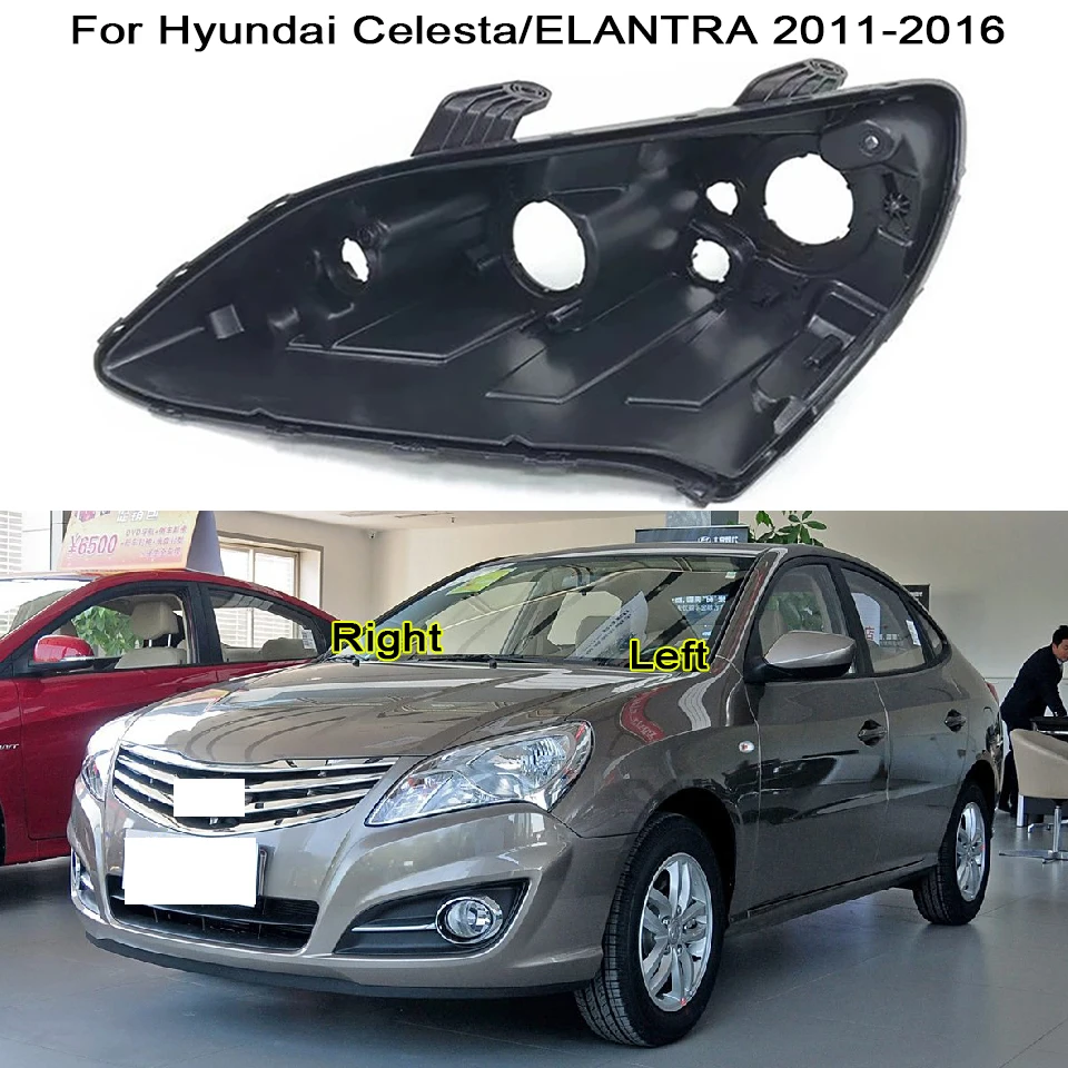 

For Hyundai Celesta/Elantra 2011 2012 2013 2014 2015 Headlight Base Replacement Headlamp House Headlight Black Back Rear Shell