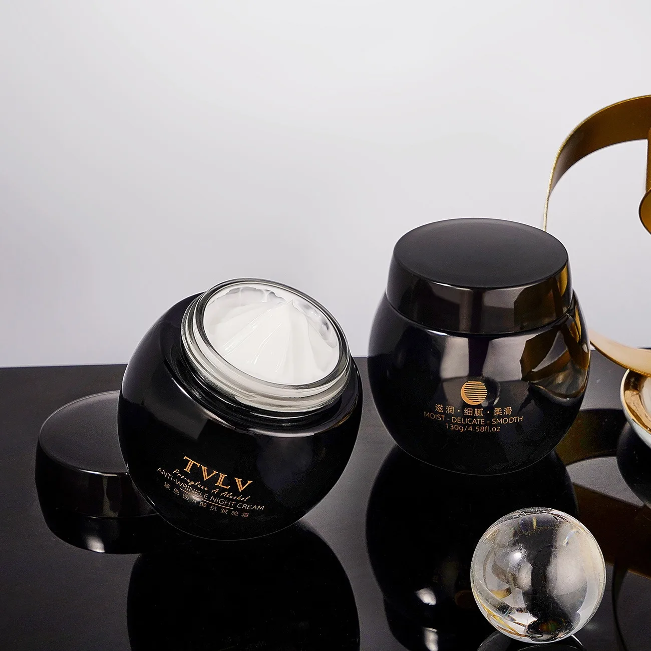 TVLV Bosutinol VC Firming Day Cream & Retinol Night Cream Set Hydrating Moisturizing Anti-Wrinkle Anti-Age Skincare 130g