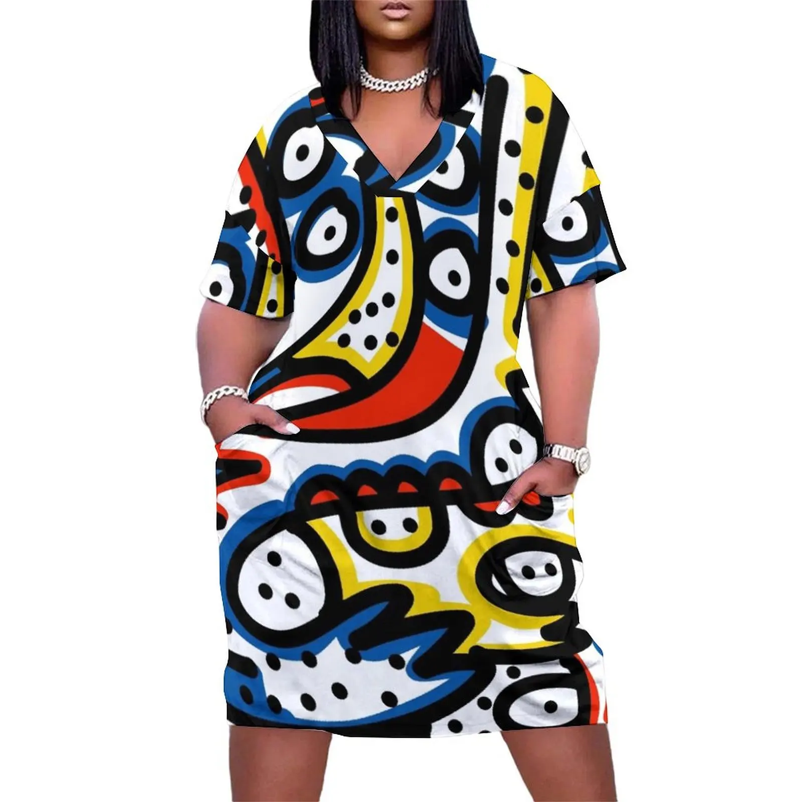 

Forever Young Graffiti Art by Emmanuel Signorino Loose Pocket Dress beach outfits for women luxury evening dresses 2025
