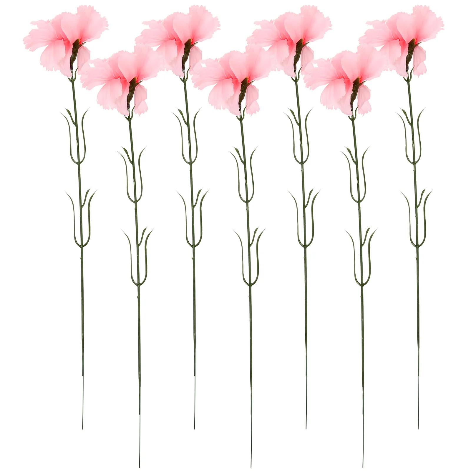 

7 Branches Artificial Carnation Flowers Simulation Bouquet Pink Decor Faux Flower Arrangement Home Party Office Lifelike