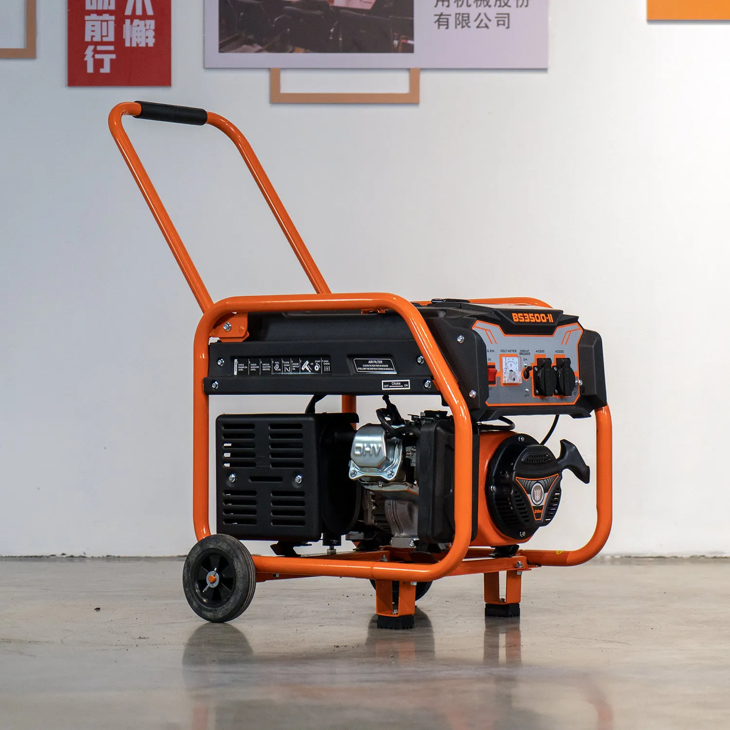China Factory 3KW Single-Phase Portable Petrol Generator Open Frame Recoil Starting System 380V 60Hz Factory Direct Supply