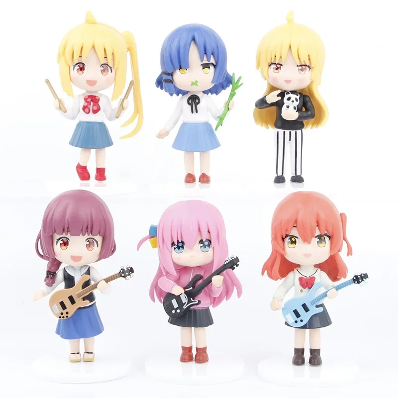 

6Pcs Anime BOCCHI THE ROCK! Guitarist Gotoh Hitori Ijichi Nijika Kita Ikuyo Yamada Ryo PVC Action Figure Collectible Model Toy