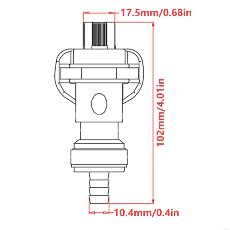 A0NC 5pcs Válvulas mariposa Transferencia del conector o bolsas vinos en caja vacías en caja