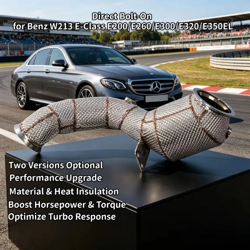 OEM Car Exhaust Pipes Header for Mercedes Benz W213 E200 E260 E300 E320 E350el SS304 Exhaust Downpipe Parts Fit for RHD Cars