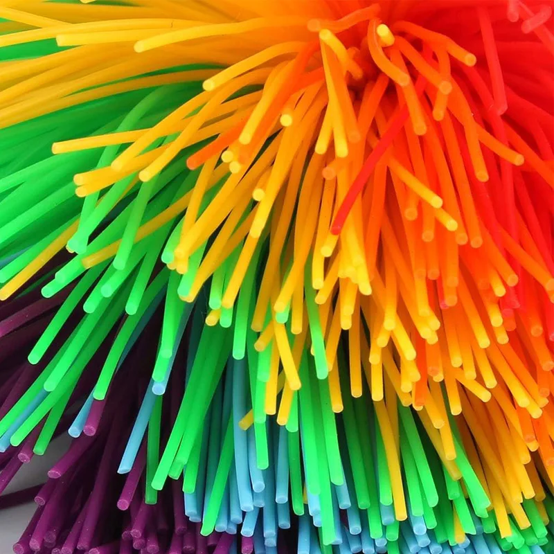 Regenboog Rubber Stringy Balls Sensorische Fidget Speelgoed Voor Kinderen Feest Geeft De Voorkeur Aan Klassikale Prijzen Schoolgeschenken Voor