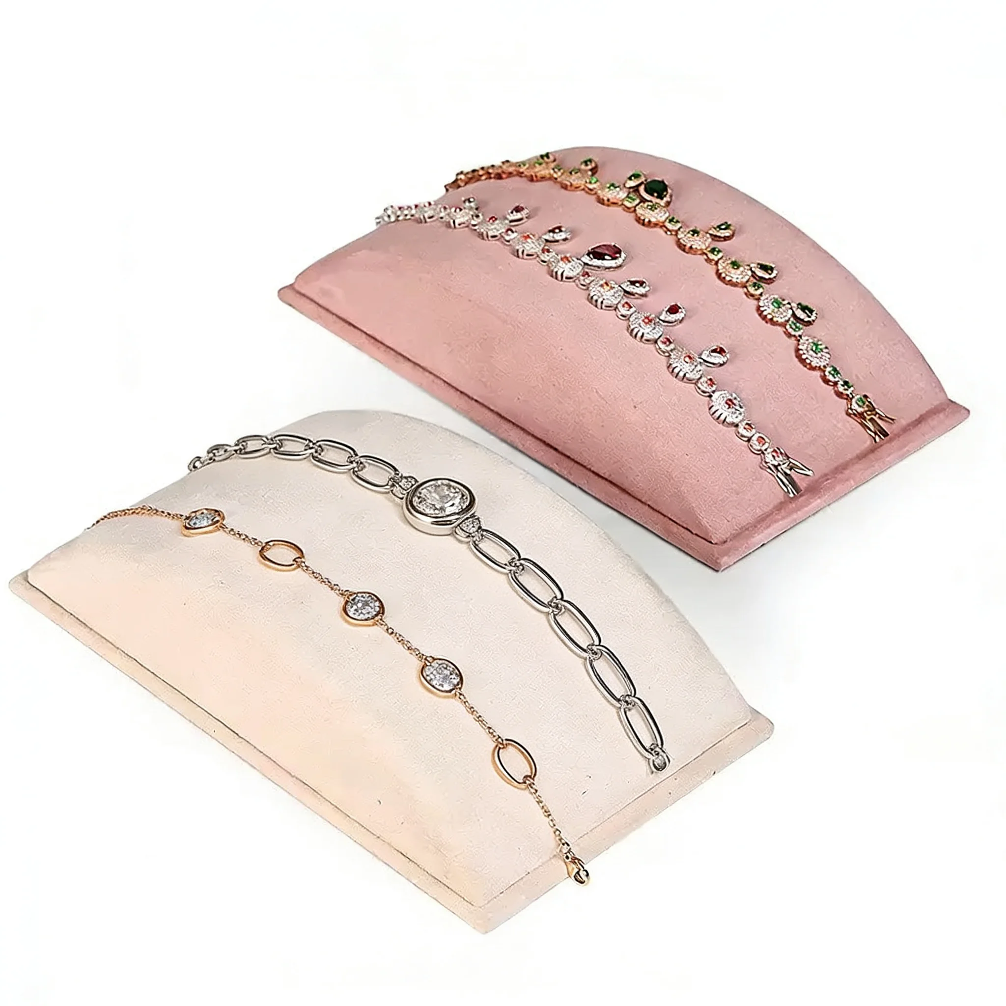 Hot Sale Bracelet Holder Watch Display Stand For Shop Window Show Props Velvet Jewelry Organizer Soft Shelf For Photo