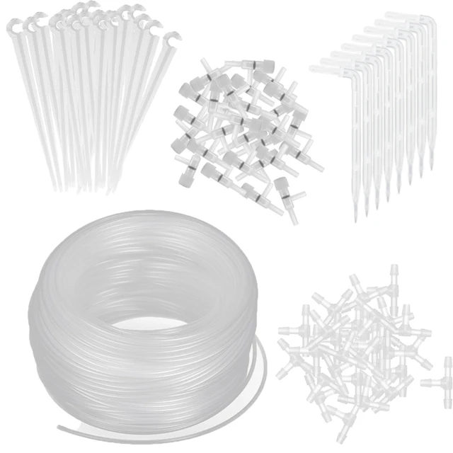 Przezroczysty 1/4 ''zakręt strzałka kroplownik regulujący zestaw do nawadniania mikro kroplowego złącze wody ogrodowej 4/7mm wąż kroplownik szklarnia
