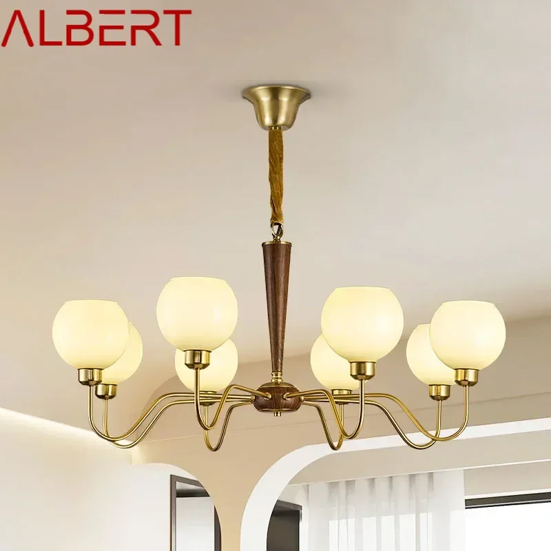 ALBERT Contemporary Pendent Lamp American Retro LED Living Room Restaurant Bedroom Study Villa Hotel Model Houses Chandelier