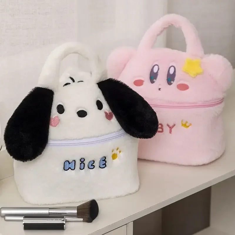 

Girl Heart Hangyodon Anime Kawaii Sanrio Ins Fashion Makeup Bag Cute Cartoon Pochacco Portable Travel Toiletry Storage Bag Gifts