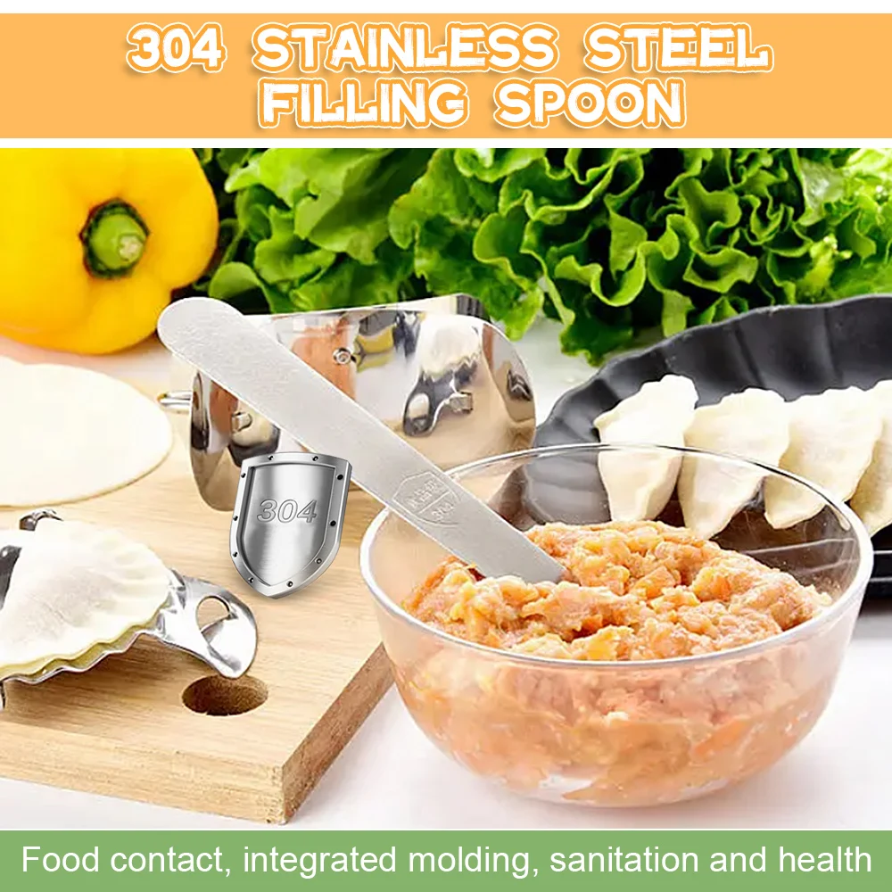 304 Stainless Steel Dumpling Mould Dumpling Maker Dough Cutter Lazy Must Ravioli Making Mold DIY Jiaozi Maker Pastry Accessories