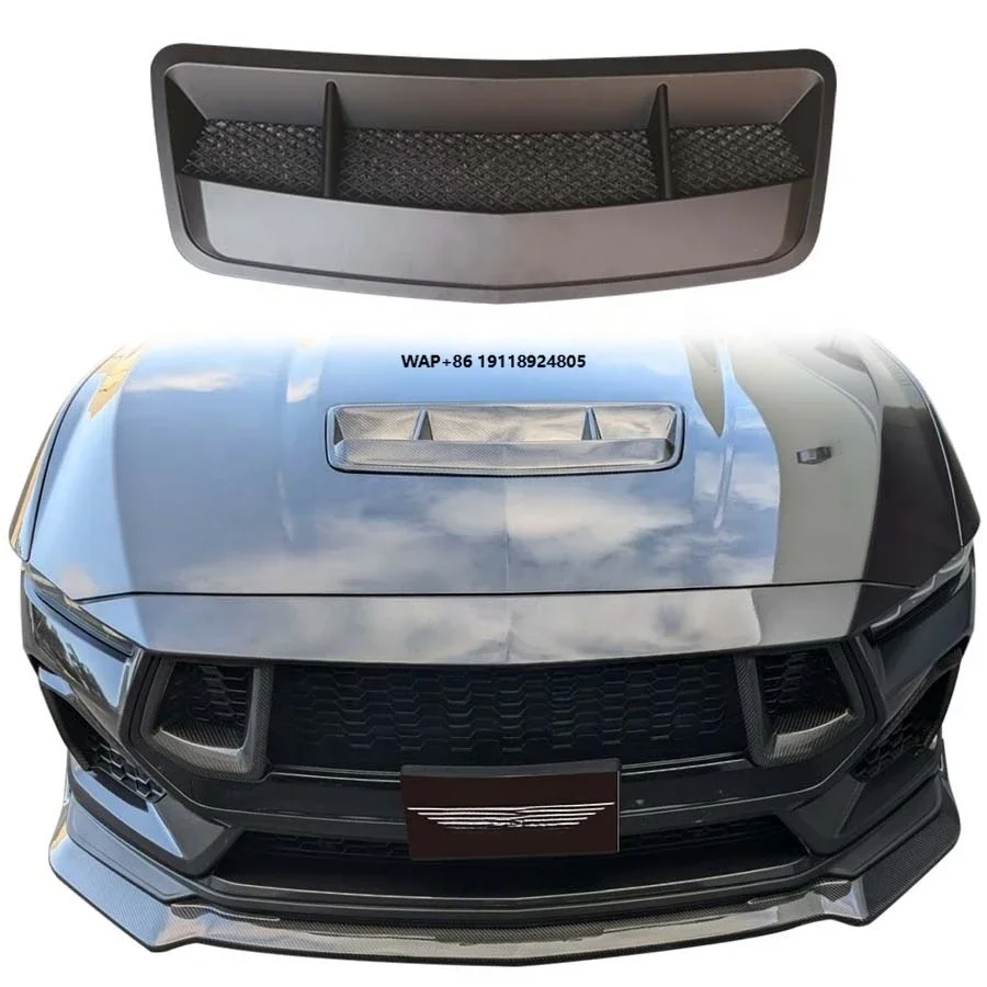 AC Style Dry Carbon Fiber 3K Twill Carbon Hood Scoop for  Dark Horse S650 5.0 GT 2024-2026 Replacement Accessories