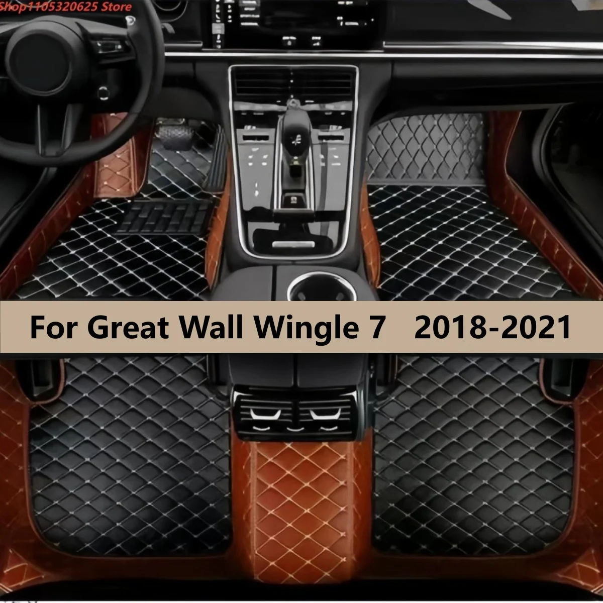 

Автомобильные коврики для Great Wall Wingle 7 2018 2019 2020 2021, автомобильные аксессуары, кожаные, водонепроницаемые, противоскользящие, коврики для ног