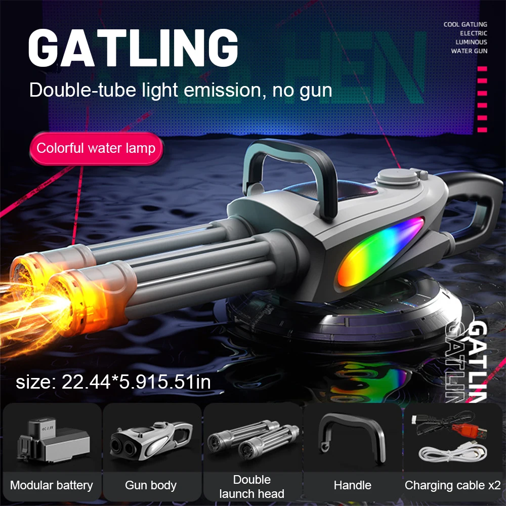 

Electric water gun colorful lights Automatic Water Electric Bubble Gun Children's Day Gift Toys for Boys Kid Girls Outdoor Toy