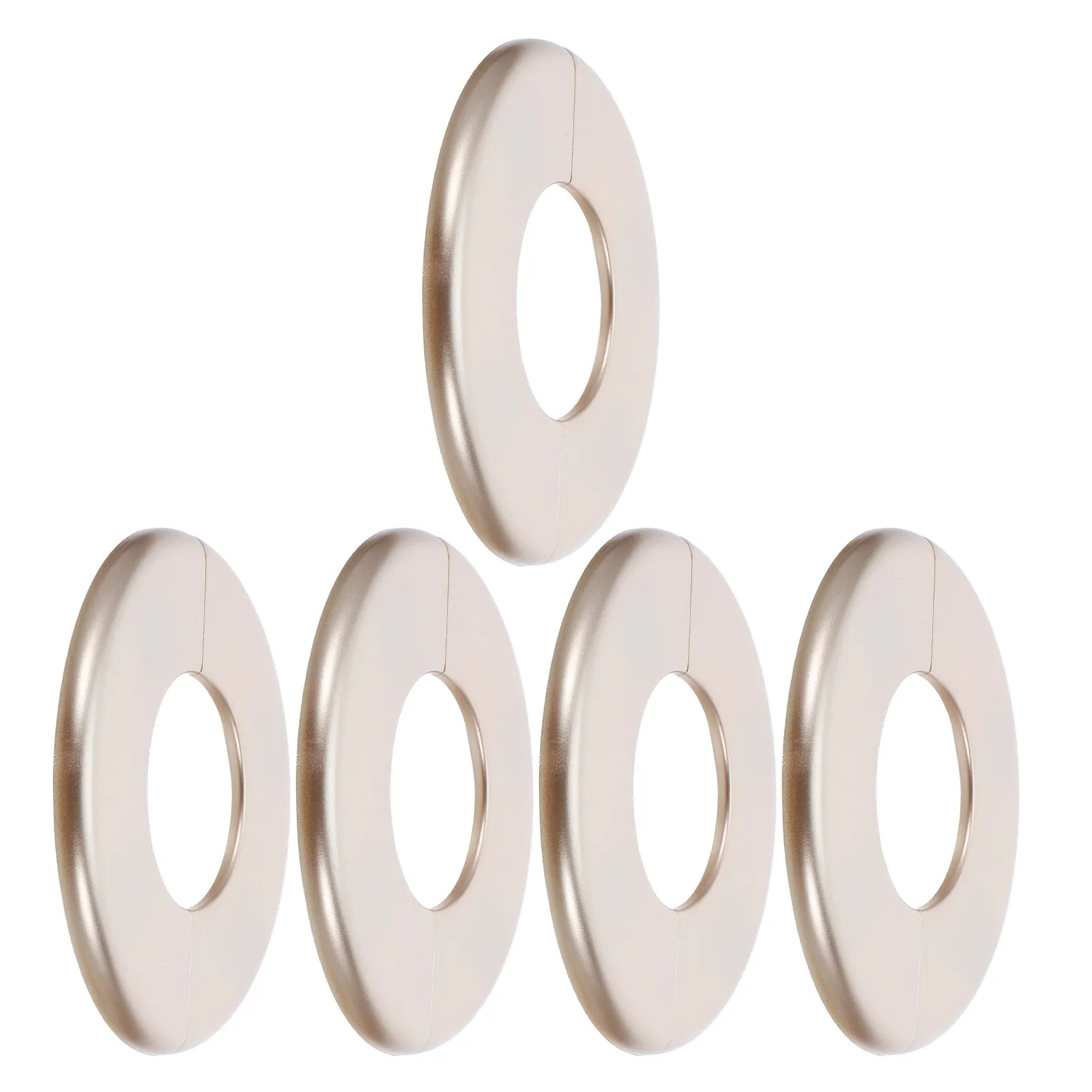 5Pcs Round Wall Hole Cover Plate Self-Adhesive Escutcheon Plate for Ac Outlet Plumbing Pipe Electrical Wire Holes Decorative