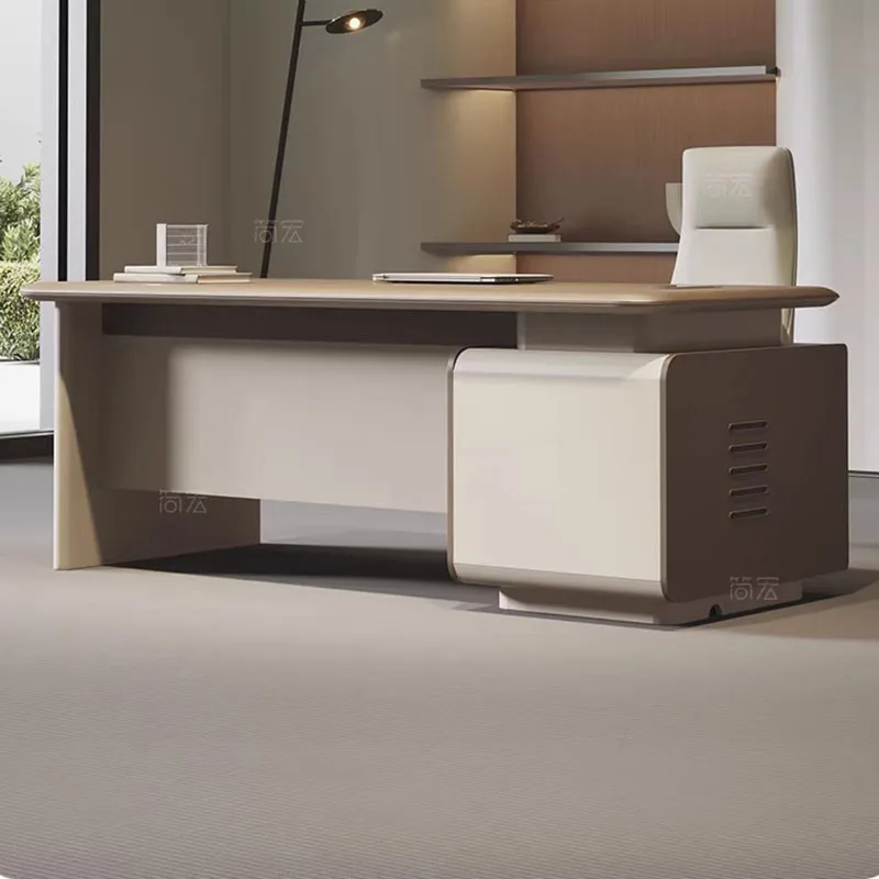 Wooden Modern Office Desk Computer Decoration Conference Storage Office Desk Aesthetic Display Meuble Bureau Home Furniture