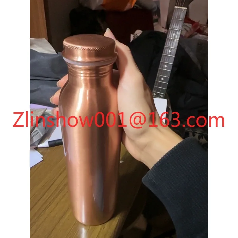 Copper water bottle, outdoor yoga sports carry-on bottle, Indian characteristics pure copper copper kettle water cup