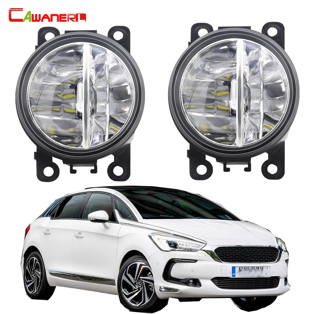 2 Pieces 30W LED Fog Light Assembly Car Front Fog Driving Lamp DRL 6000LM For Citroen DS 5 DS5 (KF_) 2015 2016 2017 2018