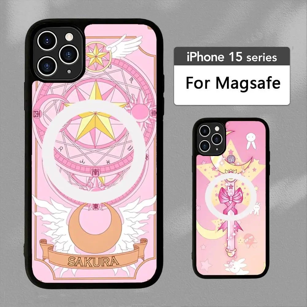 Superpowers Anime S-Sailor Moon Cartoon For Magsafe Case For IPhone 17 16 Pro Max 15 14 Plus 13 Wireless Charging Phone Cover