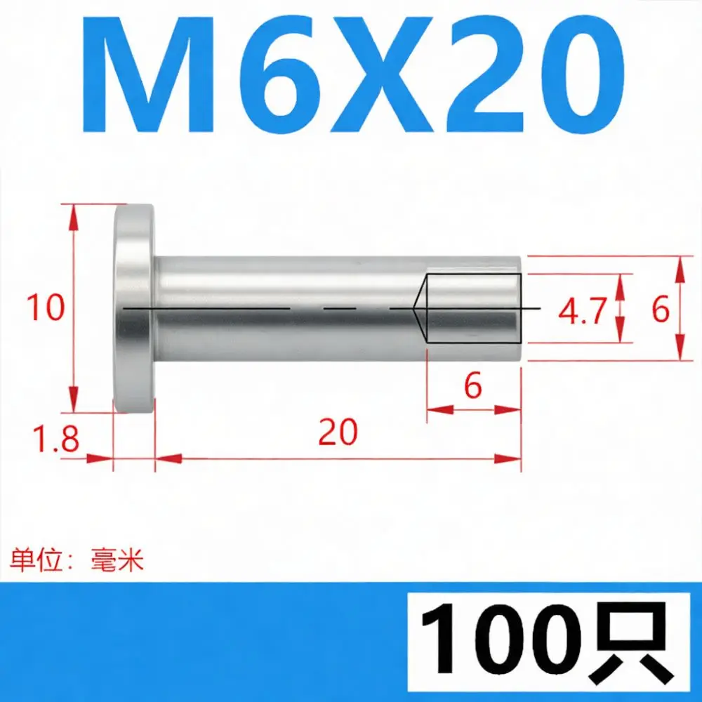 High Quality Semi Tubular Rivets Flat Head Zinc Plated Fasteners Industrial Parts For Sheet Metal Electronics Assembly M3 M8