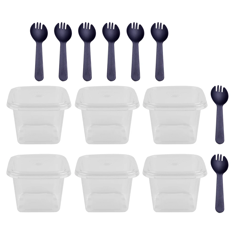 

50 Sets Disposable Cake Boxes Plastic Lightweight Food Containers Transparent Cover For Bakery Cakes Desserts Parties Weddings