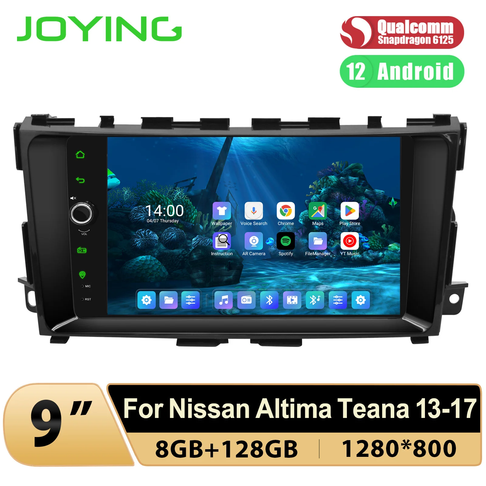 ﻿ Joying Upgrade Aftermarket Car Radio Stereo GPS Multimedia Player For Nissan Altima Teana 2013-2017 With Carplay Andorid Auto