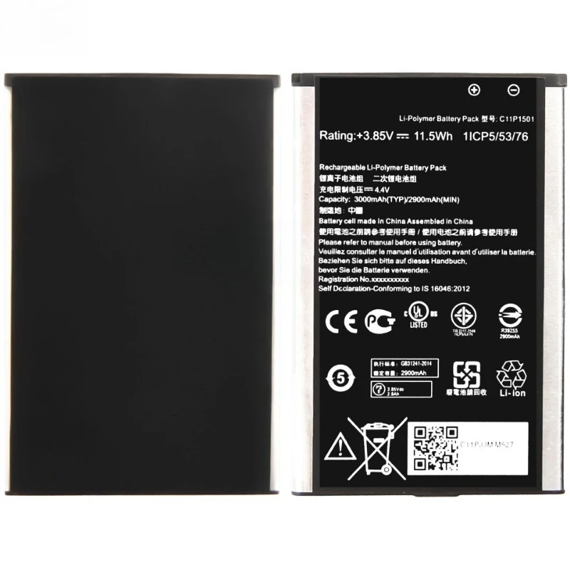 High Quality C11P1501 Phone Battery 3.85V 3000mAh For ASUS ZenFone2 Laser 5.5