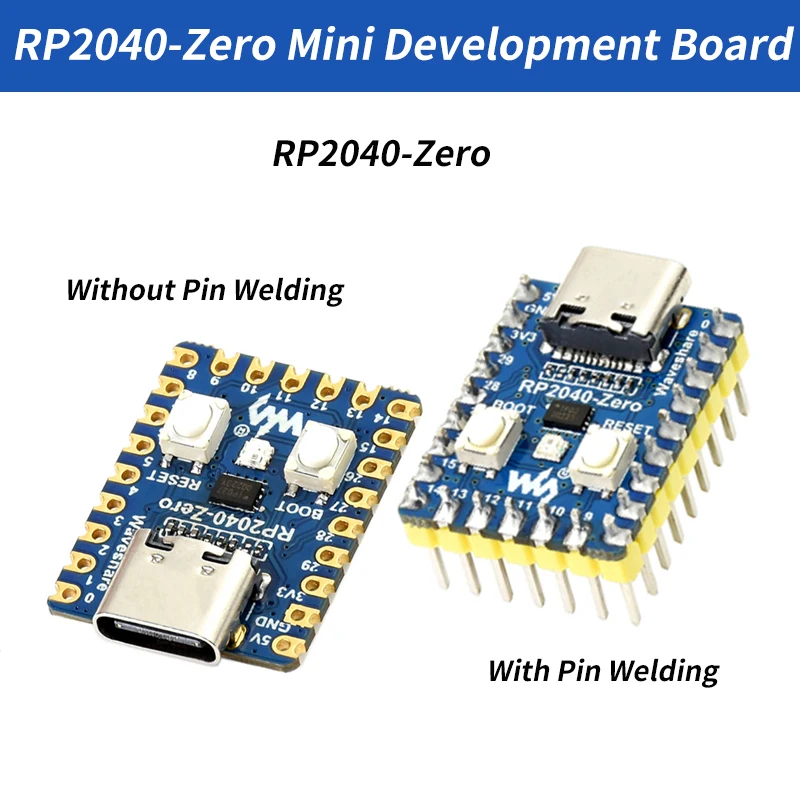 

Плата разработки RP2040-Zero, микроконтроллер, двухъядерный процессор Cortex M0+, флэш-память 2 МБ для Raspberry Pi