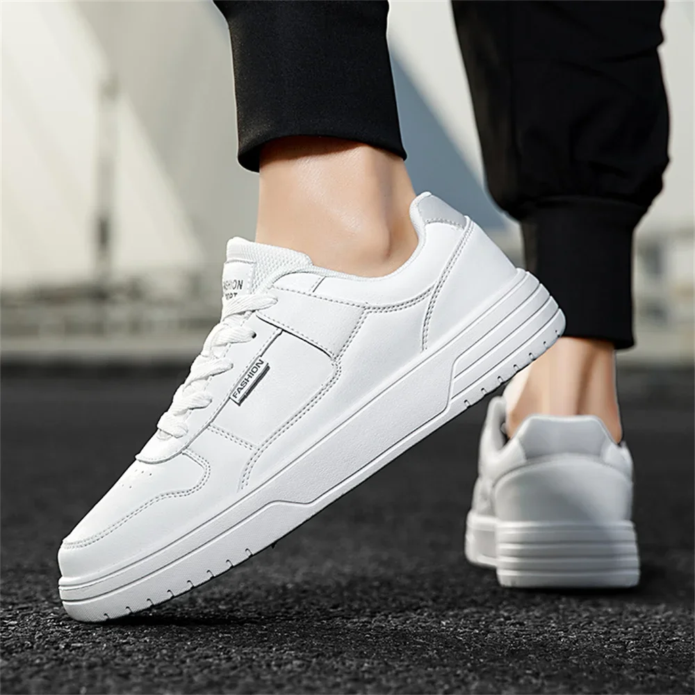 Number 43 Natural Leather Luxury Brand Sneakers Men Vulcanize Casual Sports Shoes Trainers Mens New Season Skor Out