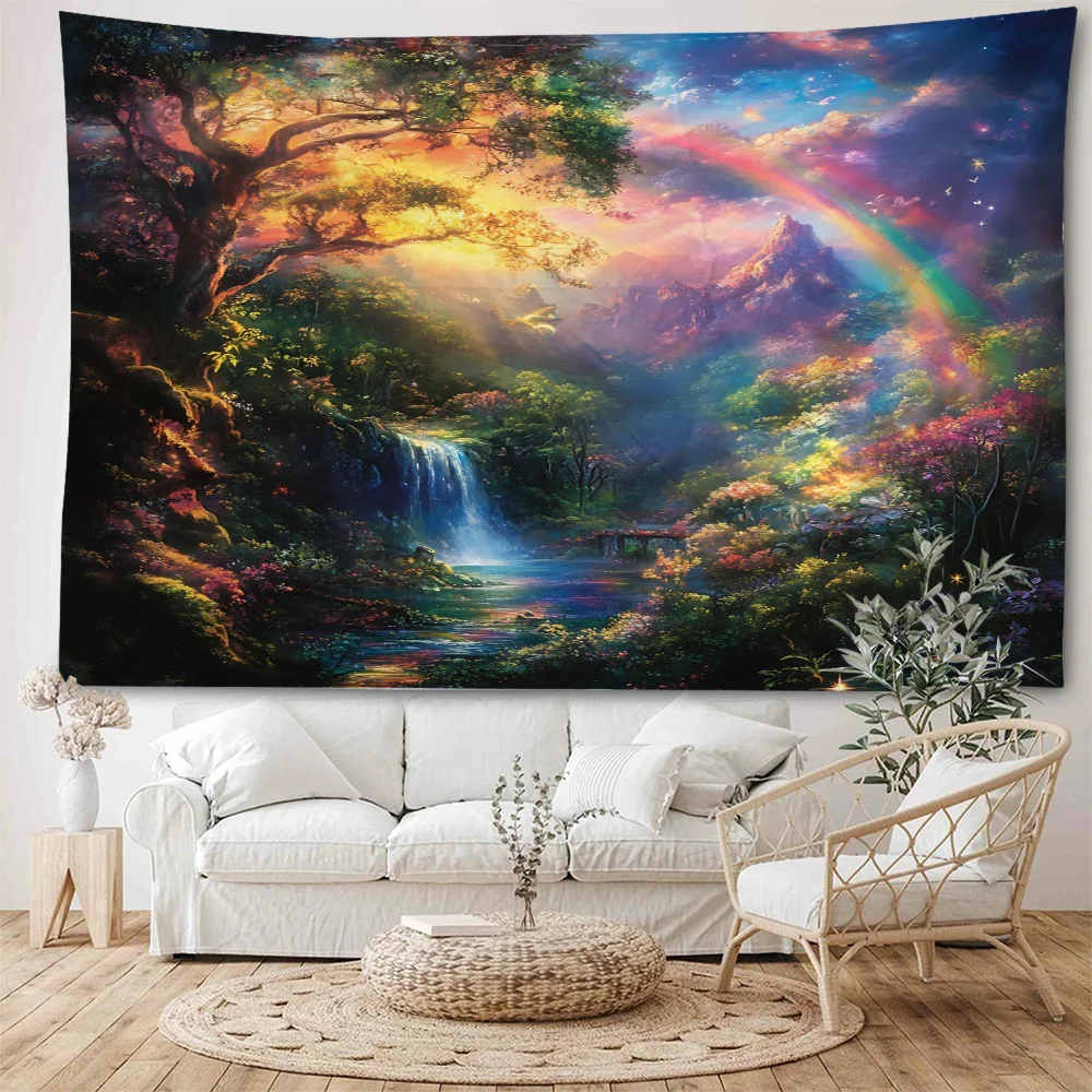 تحت ضوء القمر، مشهد الغابة، مسارات الغابات، مشهد الغابات المطيرة الاستوائية، الرسوم التوضيحية، الزينة، المفروشات، المنزل ديسمبر