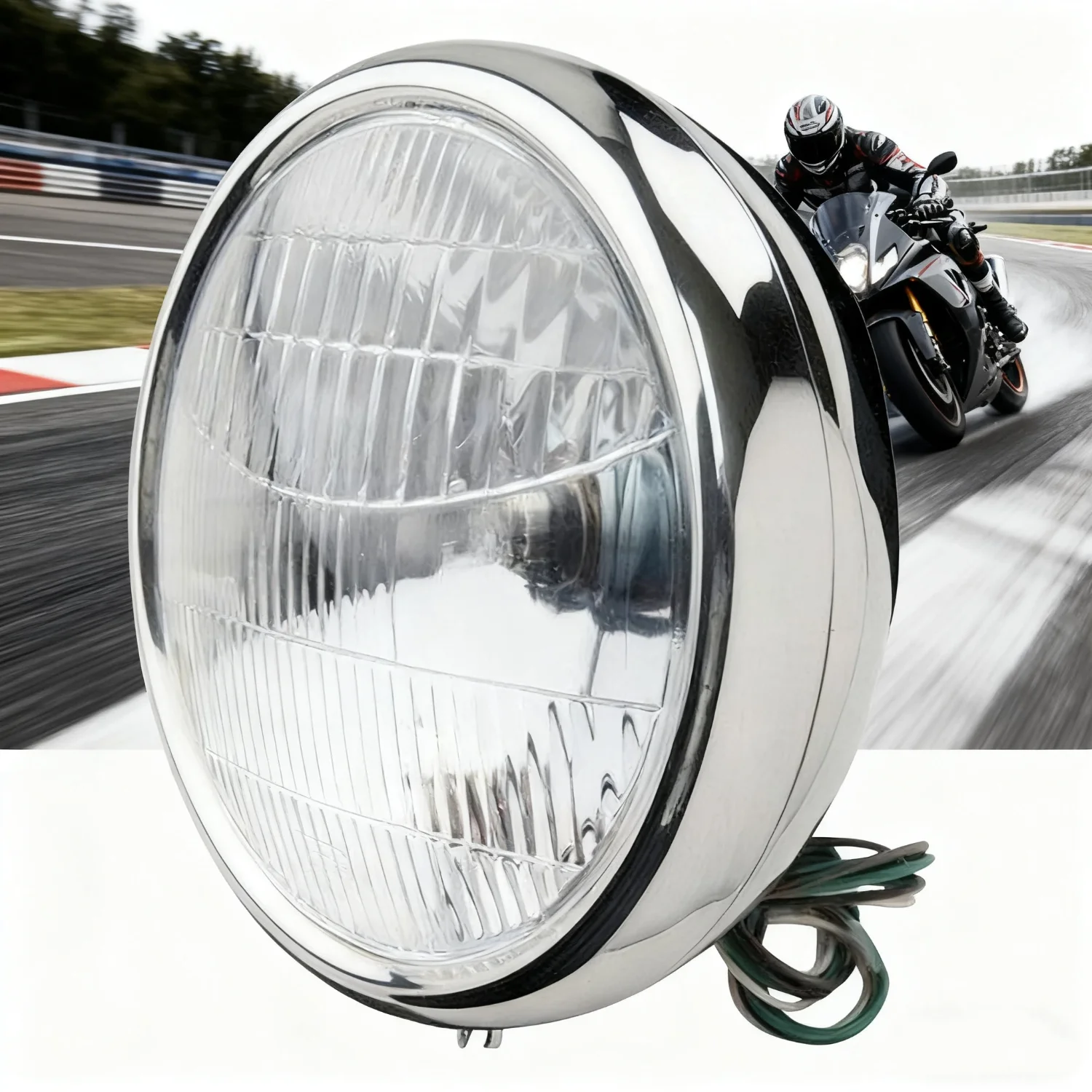 

Universal 12V/35W Motorcycle Refit Parts Front Round Headlight Vintage Lamp for Honda C50 C90 Scooter Monkey Bike Accessories