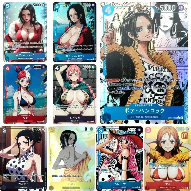 

One Piece Nico Robin Nami Boa Hancock Nefertari D. Vivi DIY Homemade Collection Card Christmas Birthday Gift Game Toys