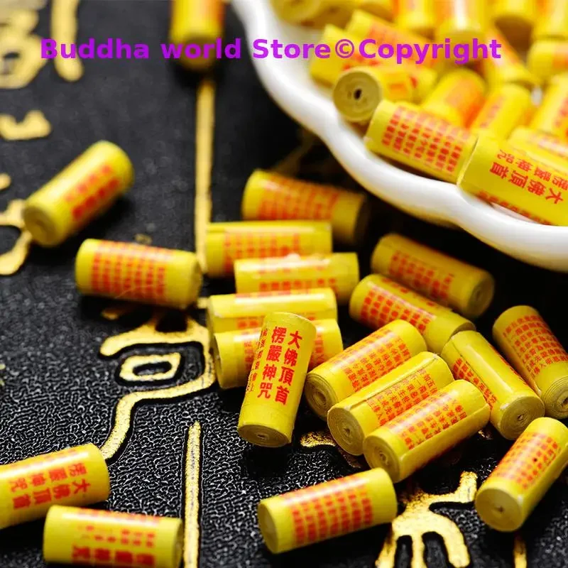 50PCS Wholesale Buddhist supplies miniature Shurangama Mantra Buddhist scriptures Paper roll amulet talisman for Temple Abbot