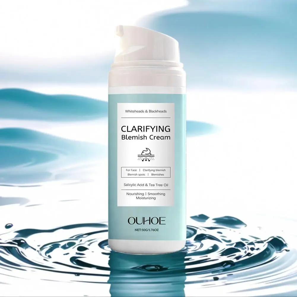 Salicylic Acid Acne Removing Cream Soothing Tea Tree Oil Nourishing Lightweight Non Greasy Moisturizer 50g  Pore Facial Cream view 3