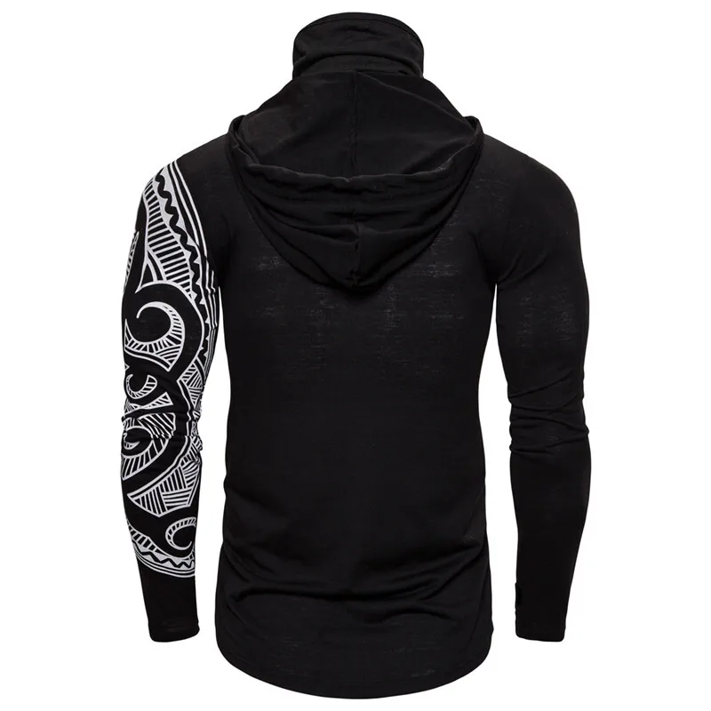 HKSH Spring Summer Elastic Hooded T-shirts Men's Tide Dark Ninja Sweatshirt Skull Mask Streetwear Fashion Print Chic Tops HK1826
