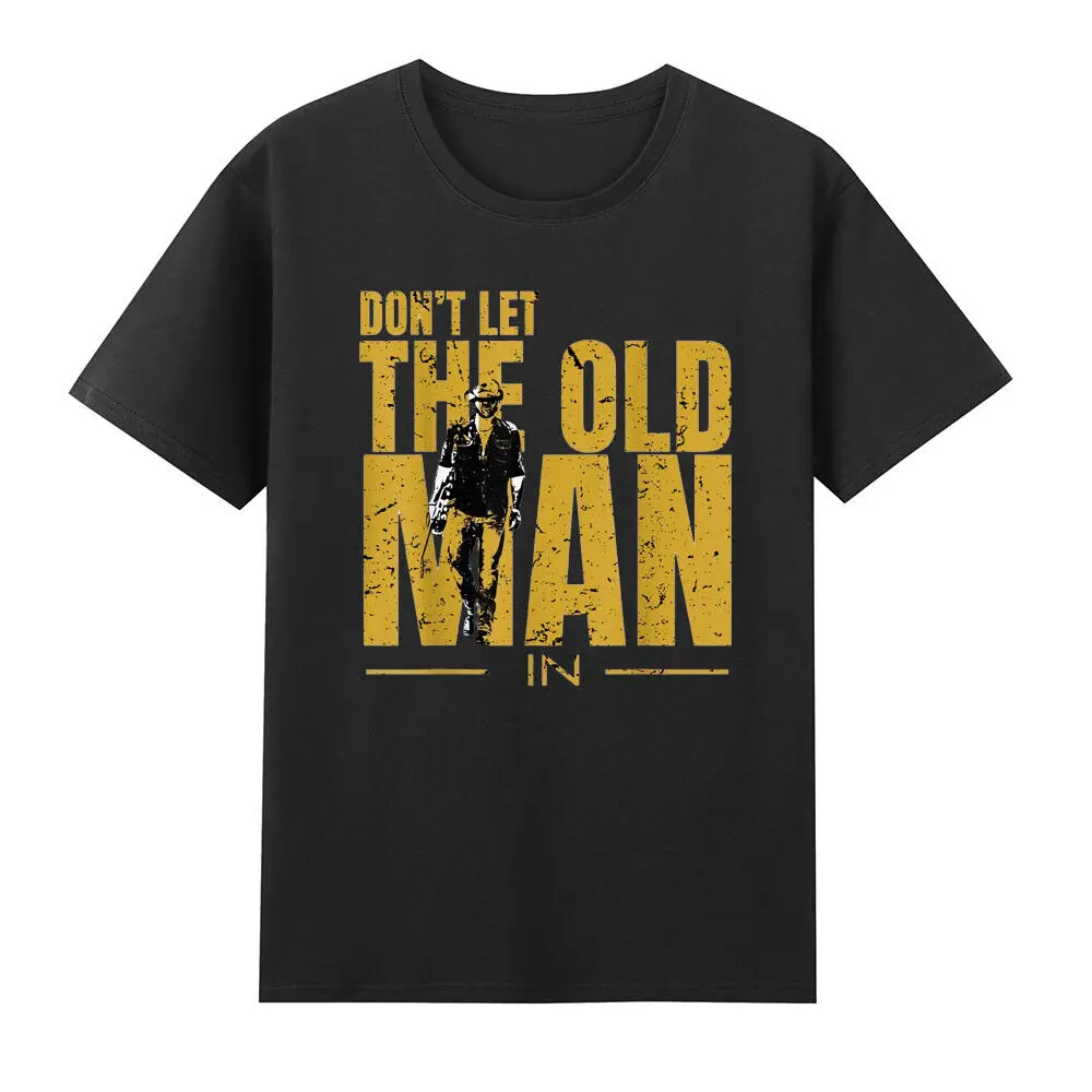 Don't Let The Old Man In Vintage Walking With A Guitar Saying Gift   Anime Graphic T-shirts for Men Clothing Women