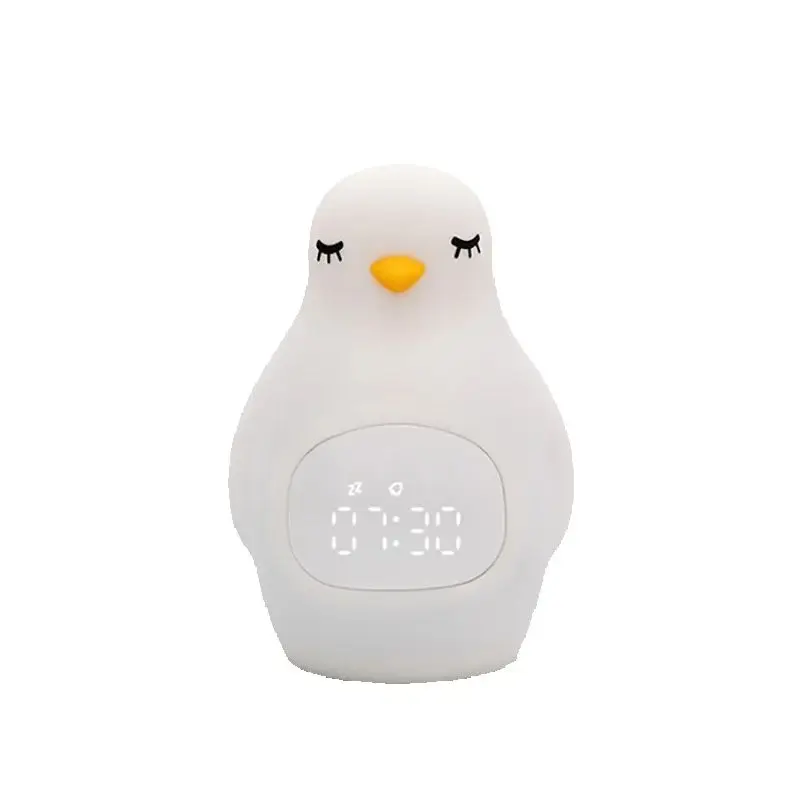 

Night Light Alarm Clock for Kids, Wake Up Alarm Clock, Sound Control, Bedside Digital LED Clock, Warm White