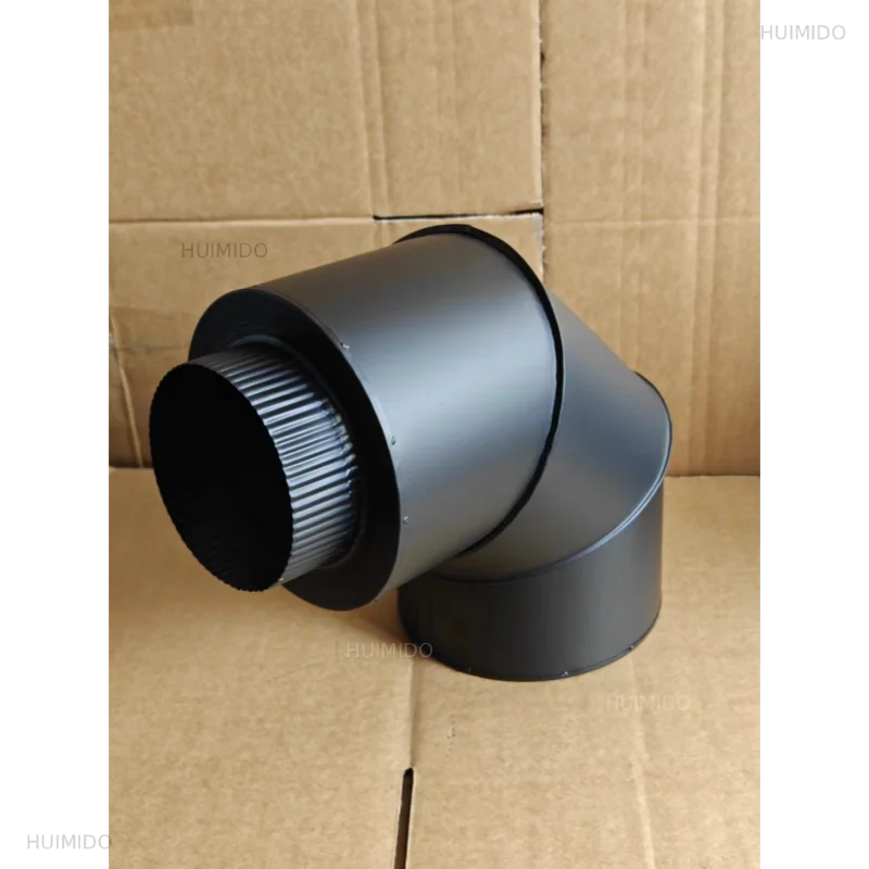 steel heat insulation pipe, smoke pipe, high temperature resistant double-layer elbow accessories through the wall and bridge