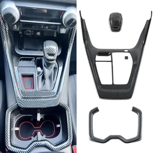 

Carbon Fiber Gear Shift Cover for RAV4 2019-2025 – Anti-Scratch Console Protector, Black