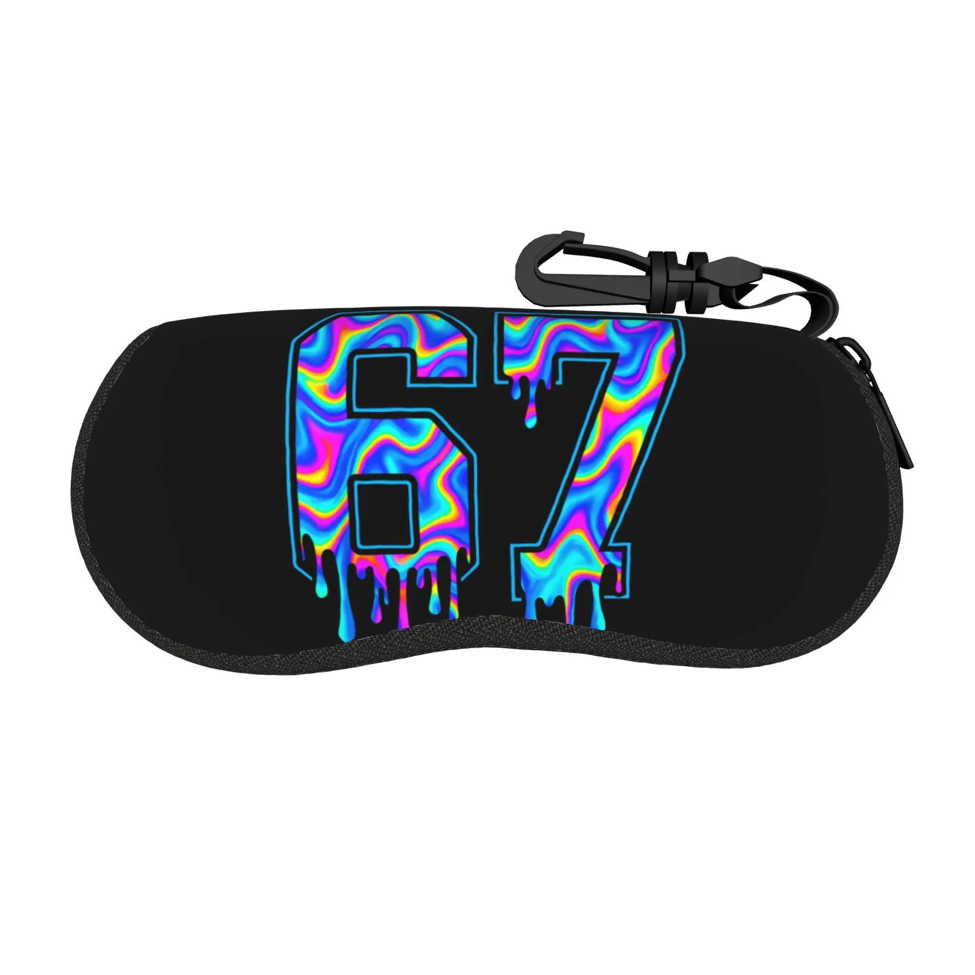 Swirl Six Seven Drip 6 7 Meme Glasses Case  Print Sunglasses Pouch Fashion Pocket Eyeglass Cases Cover Men Women Eyewear Bag