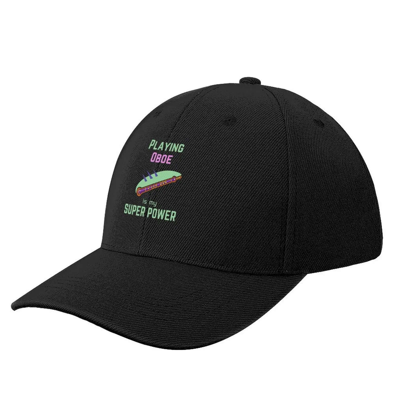 Playing Oboe is my superpower Baseball Cap Golf Christmas Hat Streetwear Bobble Hat Woman Men's