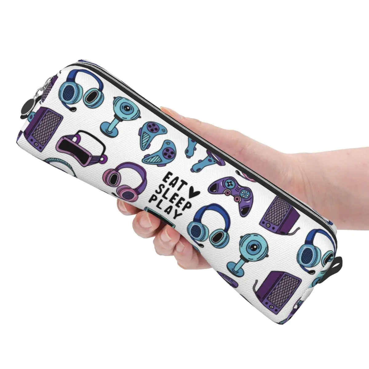 Game Controller Pattern Pencil Case Pencilcases Pen Holder for Girl Boy Large Storage Bag Students School Gifts Stationery