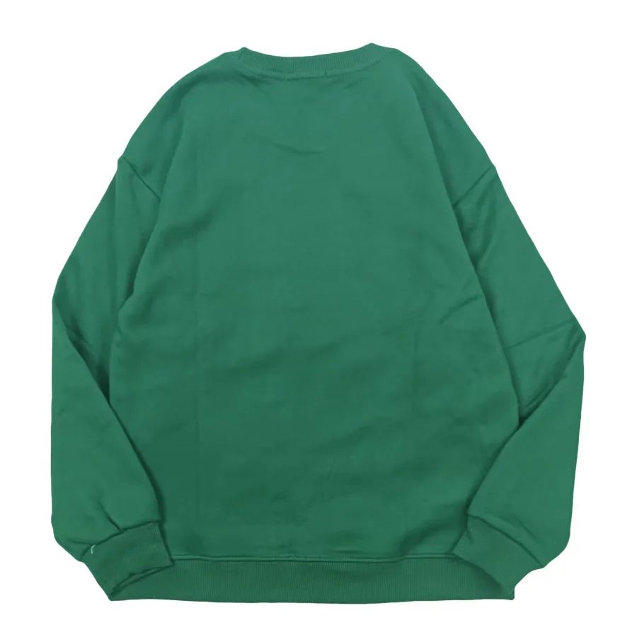 HEIAFOHBIA PARIS Letter printing men Sweatshirt 600gHeavy weight green Long Sleeve Pullovers Casual Round Neck top clothing