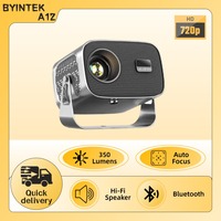 BYINTEK A12 1280*720P 4K Android WIFI6 Home Cinema Auto Focus Projector 350 Lumens Portable 360° Rotate Mini Portable projecteur